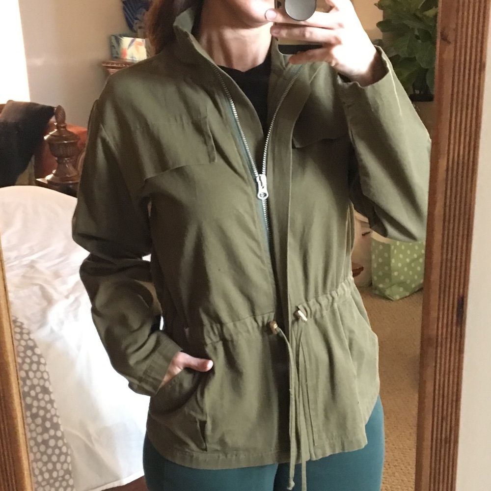 urban outfitters aina utilitarian olive jacket - Picture 3 of 8